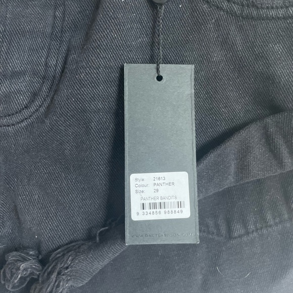 Bandits Shorts Black Denim 29 - Picture 4 of 5